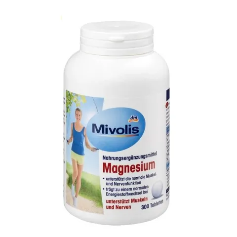 Viên uống bổ sung Magie Mivolis 300 viên - Hỗ trợ cơ bắp và thần kinh khỏe mạnh từ Đức, Giảm chuột rút và đau đầu hiệu quả