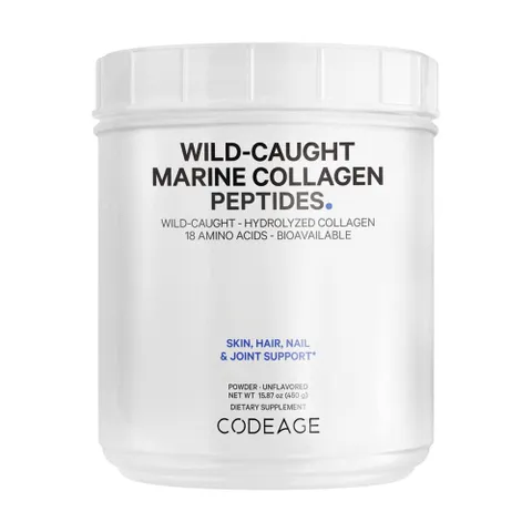  Codeage Bột Collagen Wild Caught Marine collagen Peptides -Từ Cá Tuyết Đại Dương- Giúp Trẻ Hóa Da, Giảm Nếp Nhăn và Tăng Độ Đàn Hồi Cho Da, Hỗ Trợ Móng Khỏe