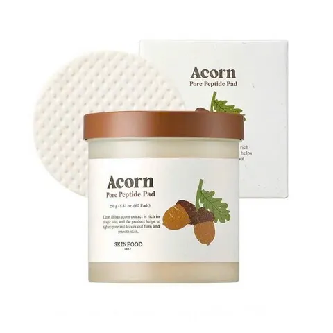 Toner Pad SKINFOOD Acorn Pore Peptide 250g - Giúp Se Khít Lỗ Chân Lông và Cải Thiện Độ Đàn Hồi Da, Sản Phẩm Từ Hàn Quốc