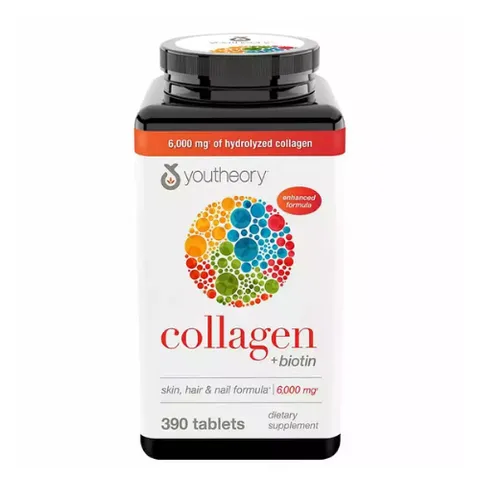 Viên uống Collagen Youtheory Type 1 2 & 3 Mỹ - Bổ sung sức khỏe da, tóc, móng, giảm nếp nhăn và chảy xệ da, 390 viên hỗ trợ làm đẹp hiệu quả.