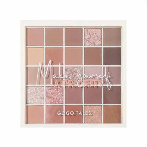 Bảng Phấn Mắt Gogo Tales Màu 204 Oat Milk Tea 25 Ô - Tông Nâu Lạnh Đa Dạng, Dễ Dùng Cho Trang Điểm Ánh Nhũ Nổi Bật