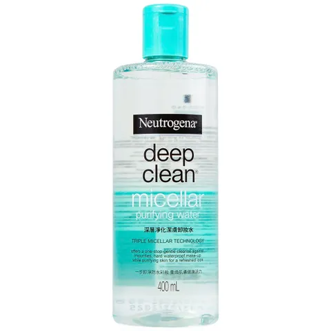 Nước Tẩy Trang Neutrogena Deep Clean Micellar Purifying Water 400ml - Dung Dịch Tẩy Trang Làm Sạch Da, Tẩy Trang Đầy Đủ Cho Mọi Loại Da