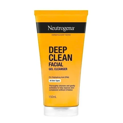 Sữa Rửa Mặt Neutrogena Deep Clean 150ml - Gel Rửa Mặt Làm Sạch Sâu Cho Da Dầu, Giảm Mụn, Làm Sáng Da, Ca Nuôi Chăm Sóc Da