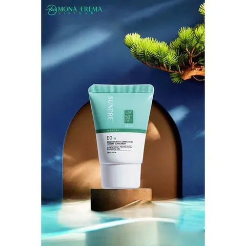 Kem Chống Nắng Mona Frema Sunpre EG Facial Gel SPF 50+ PA++++ 30ml - Chống Tia UV, Dưỡng Ẩm, Làm Mịn Da, Che Khuyết Điểm, Phù Hợp Da Mụn