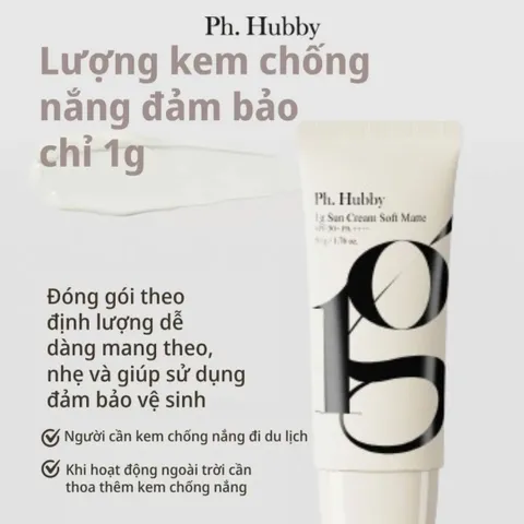 Kem Chống Nắng Ph Hubby Soft Matte 50g - Thuần Chay, Kiềm Dầu, SPF 50+ PA++++ Cho Da Mịn Màng, Không Vệt Trắng
