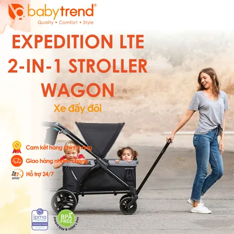 Xe đẩy đôi Baby Trend Expedition LTE 2 trong 1 - Xe đẩy cho bé tiện ích cho gia đình thích khám phá ngoài trời