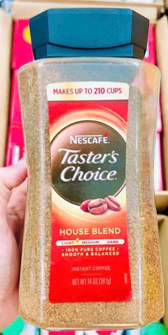 Cà phê hòa tan Nescafé Taster's Choice 397g – Cà phê hảo hạng từ Mỹ, pha được 210 ly, hương vị đậm đà, nguyên chất 100%