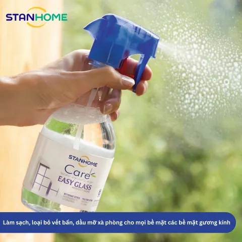 Dung Dịch Làm Sạch Bề Mặt Kính Hữu Cơ Stanhome Easy Glass Care 500ml - Sáng Bóng Không Tì Vết, An Toàn Cho Da Nhạy Cảm