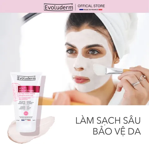 Sữa Rửa Mặt Mặt Nạ Chiết Xuất Bưởi Hồng 2in1 Evoluderm - Dưỡng Da Sáng Khỏe, Ngừa Mụn, Se Khít Lỗ Chân Lông, Mỹ Phẩm Thuần Chay
