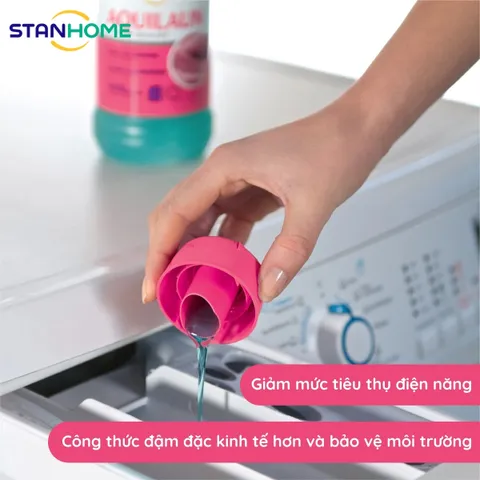 Nước Giặt Đậm Đặc AQUILAUN 1000ml cho Len và Lụa Trắng Sáng, Hương Gỗ Tươi Mát - Sạch Bẩn Hiệu Quả, Bảo Vệ Vải Tối Ưu