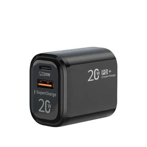 Củ Sạc Nhanh 2 Cổng Type C & USB 20W - Sạc Nhanh Cho iPhone, Samsung, LG, Huawei, Vivo, Oppo, Xiaomi - Thiết Kế Gọn Nhẹ, An Toàn