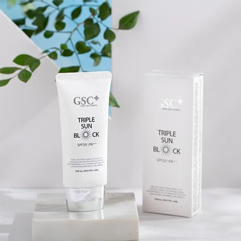 Kem Chống Nắng Vật Lý GSC+ Triple Sun Block SPF 50+/PA+++ - Bảo Vệ Da Toàn Diện, Chống Tia UV, Chống Lão Hóa, Dưỡng Da Tự Nhiên