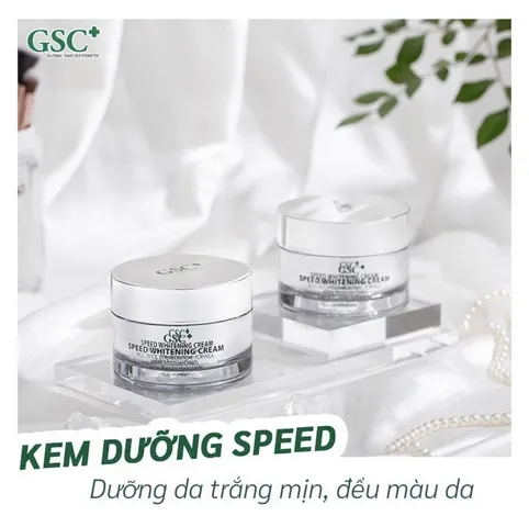 Kem Dưỡng Trắng GSC Speed Whitening Cream 50ml - Chống Nám, Cung Cấp Độ Ẩm, Làn Da Trắng Sáng, Đều Màu, Dưỡng Da Mịn Màng