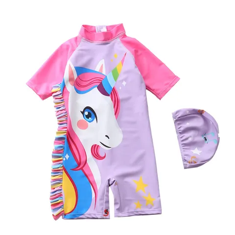 Bộ Đồ Bơi Bé Gái Siêu Cute Kèm Nón Bơi & Bọc Điện Thoại Chống Nước - Vải Chất Lượng Cao, Thoải Mái Vận Động, Size M-2XL