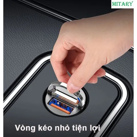 Tẩu Sạc Nhanh MITARY MTR0011 - Sạc 90W Ô Tô, Vỏ Kim Loại Siêu Nhỏ, 2 Cổng Type C & USB, Taxi và Du Lịch