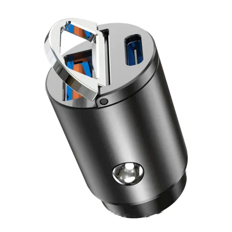 Tẩu Sạc Nhanh MITARY MTR0011 - Sạc 90W Ô Tô, Vỏ Kim Loại Siêu Nhỏ, 2 Cổng Type C & USB, Taxi và Du Lịch