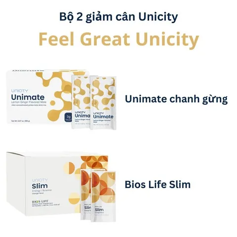 Bộ Giảm Cân Slim Unicity & Unimate 16-8 - Gói Sản Phẩm Cảm Giác Tuyệt Vời Cho Sức Khỏe và Giảm Cân Hiệu Quả