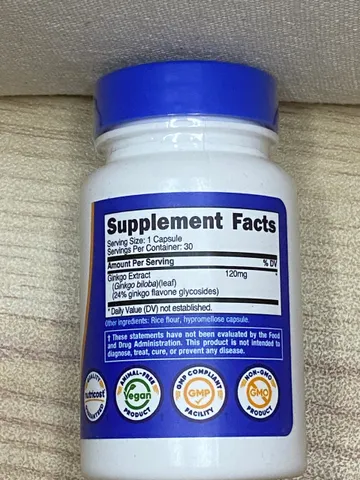 Viên Nghệ Nutricost Ginkgo Biloba 120MG - Hỗ Trợ Trí Nhớ & Chức Năng Nhận Thức Não Bộ Chất Lượng Cao