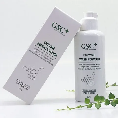 Sữa Rửa Mặt Bột GSC+ Enzyme 80g - Làm Sạch Sâu, Kháng Khuẩn, Phù Hợp Cho Da Mụn, Chiết Xuất Thực Vật Ẩm Mượt, Tái Tạo Da Khỏe Mạnh