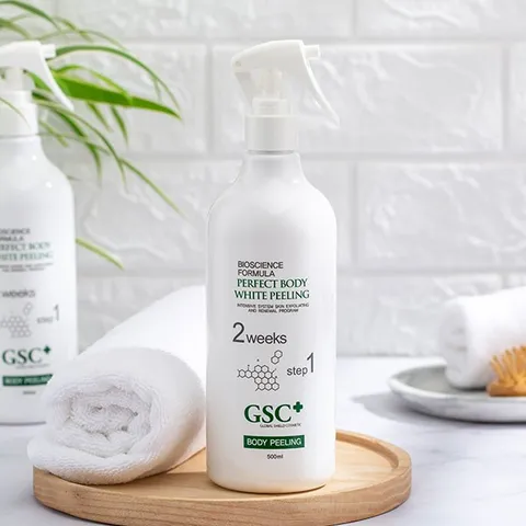 Tẩy Da Chết Toàn Thân GSC+ Perfect Body White Peeling 500ml - Chiết Xuất Tự Nhiên, Làm Sáng Da, Chống Oxy Hóa, Phục Hồi Da Mịn Màng