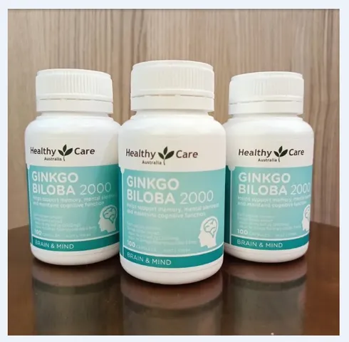 Viên uống bổ não Healthy Care Ginkgo Biloba 2000mg, 100 viên - Tăng cường trí nhớ, hỗ trợ tinh thần, nhập khẩu Úc