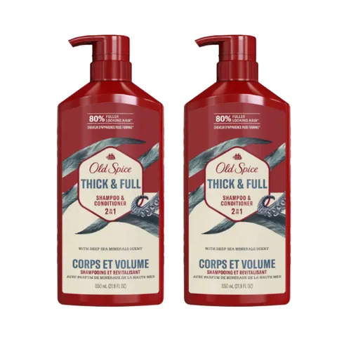 Dầu Gội Xả 2in1 Thick & Full Old Spice 650ML USA Mẫu Mới