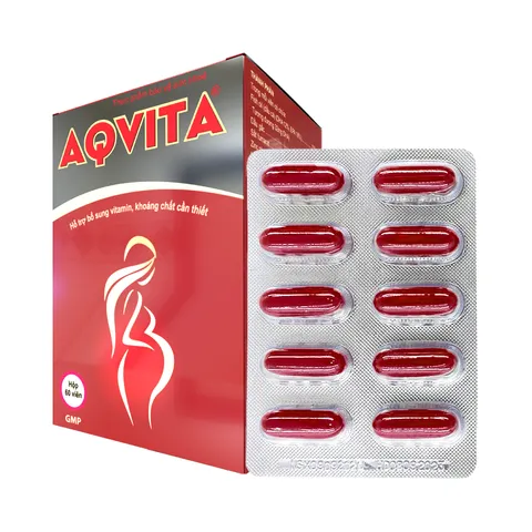 Viên Bổ Máu, Bổ Bà Bầu AQVITA Giúp Bổ Sung Dinh Dưỡng Toàn Diện Cho Phụ Nữ Mang Thai (Hộp 60 viên)