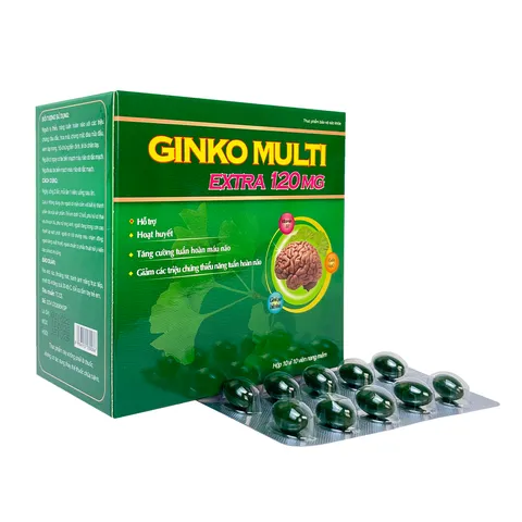 Viên Uống Ginko Multi Extra Cải Thiện Tuần Hoàn Não, Tăng Khả Năng Chú Ý Tập Trung (Hộp/ 30-100 viên)