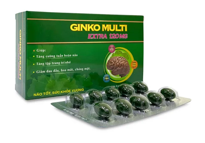 Viên Uống Ginko Multi Extra Cải Thiện Tuần Hoàn Não, Tăng Khả Năng Chú Ý Tập Trung (Hộp/ 30-100 viên)
