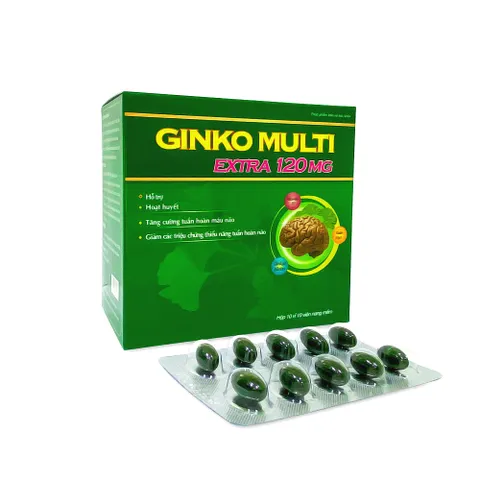 Viên Uống Ginko Multi Extra Cải Thiện Tuần Hoàn Não, Tăng Khả Năng Chú Ý Tập Trung (Hộp/ 30-100 viên)