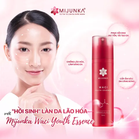 Tinh Chất Trẻ Hóa Da Mijunka Waci Youth Essence 50ml - Phục Hồi, Cấp Ẩm, Ngăn Ngừa Lão Hóa, Dưỡng Da Mịn Màng, Sáng Khỏe