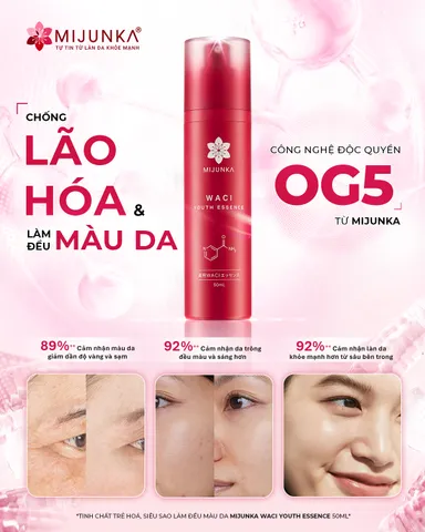 Tinh Chất Trẻ Hóa Da Mijunka Waci Youth Essence 50ml - Phục Hồi, Cấp Ẩm, Ngăn Ngừa Lão Hóa, Dưỡng Da Mịn Màng, Sáng Khỏe