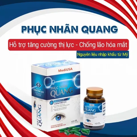 Viên Uống Bổ Mắt Phục Nhãn Quang - Hỗ Trợ Tăng Cường Thị Lực, Giảm Mỏi Mắt, Vitamin A, C, E, Dành Cho Người Sử Dụng Máy Tính 30 Viên