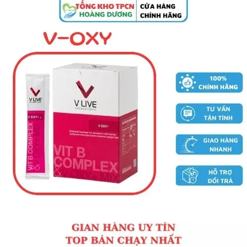 V-Oxy+ (V-LIVE) Cung cấp Oxy cho Máu giúp Tuần Hoàn Máu não Hỗ trợ Tim Mạch, huyết áp, giảm đau đầu, tăng cường trí nhớ