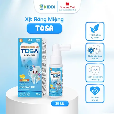 Xịt Răng Miệng Tosa Cho Bé - Ngăn Ngừa Sâu Răng, Thơm Miệng, Dùng Cho Trẻ Từ 6 Tháng - Hỗ Trợ Răng Miệng Khỏe Mạnh