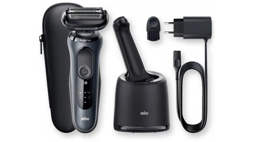 Máy cạo râu Braun Series 6 60-N7000cc - Cạo ướt & Khô, Pin Lithium-ion, Đầu cạo SensoFlex, Chống nước, Made in Germany