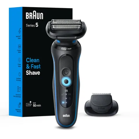 Máy Cạo Râu Braun Series 5 5118s Chính Hãng Đức - Cạo Sạch Nhanh Chóng Với 3 Lưỡi Linh Hoạt và Chế Độ Tiêu Chuẩn, Turbo