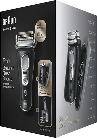 Máy Cạo Râu Điện Braun Series 9 Pro 9470CC Noir - Công Nghệ Cạo Râu Tiên Tiến, Sạc Pin Nhanh và Tính Năng Làm Sạch Thông Minh