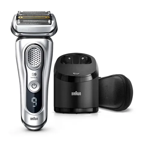 Máy Cạo Râu Điện Braun Series 9 9390cc - Công Nghệ SyncroSonic, Cạo Sát Nhẹ Nhàng, Made in Germany, Tặng Hợp Vệ Sinh