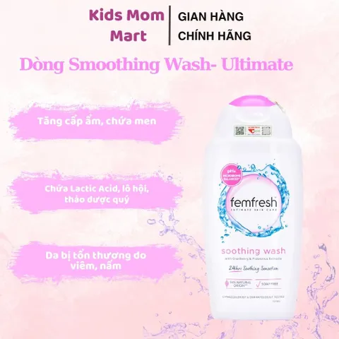 Dung Dịch Vệ Sinh Phụ Nữ Femfresh Soothing Wash 250ml nhập khẩu Anh Quốc