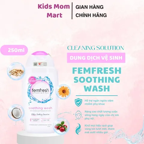 Dung Dịch Vệ Sinh Phụ Nữ Femfresh Soothing Wash 250ml nhập khẩu Anh Quốc