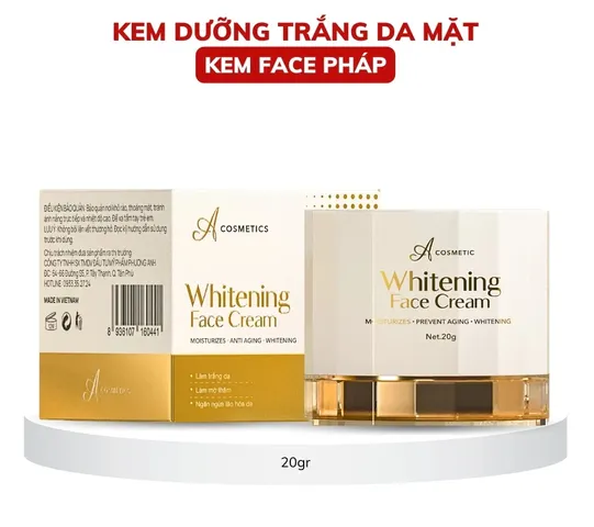 Kem Face Acosmetics Mềm-Dưỡng trắng da mặt, mờ thâm siêu hiệu quả 20g