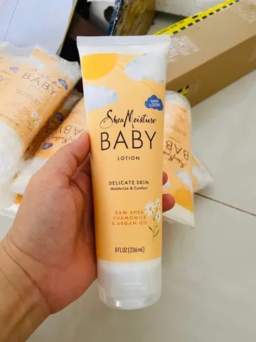 Lotion Dưỡng Da Organic Shea Moisture Baby 236ml - Kem Dưỡng Dịu Nhẹ Cho Bé Sơ Sinh, Nhiều Mùi Hương Tự Nhiên
