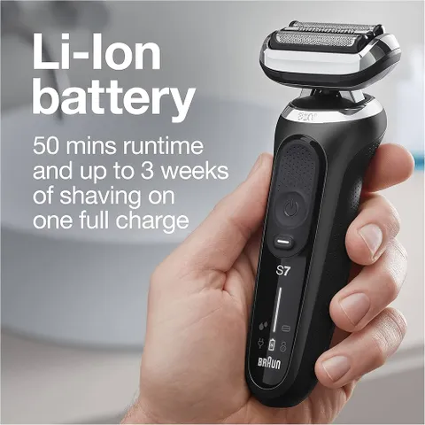 Máy Cạo Râu Braun Series 7 7075CC - Điện, Chống Thấm, Thích Ứng 360 Độ, Thời Gian Sạc 5 Phút, Trung Tâm SmartCare 4in1, Xuất Xứ Đức