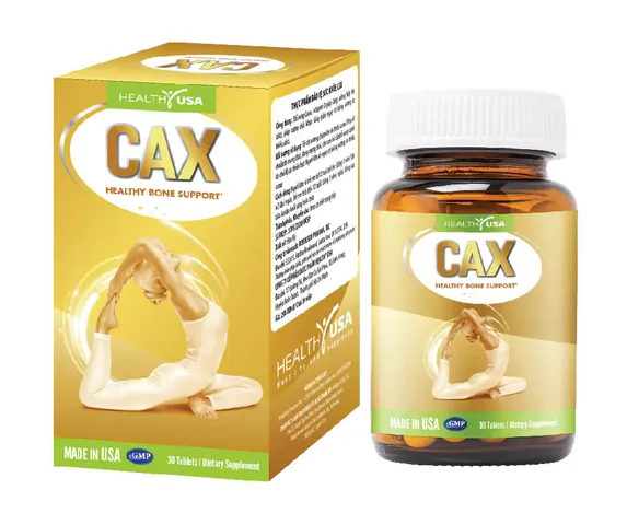 Viên uống bổ sung Canxi CAX - Giúp xương chắc khỏe, tăng cường hấp thu Canxi & Vitamin D, nhập khẩu Mỹ, dành cho trẻ em và người lớn