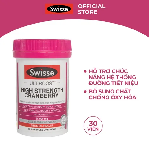 Viên hỗ trợ đường tiết niệu Swisse Ultiboost High Strength Cranberry