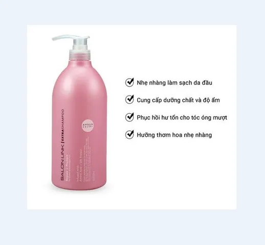 Dầu Gội KUMANO Salonlink 1000ml - Phục Hồi Tóc Hư Tổn, Giảm Rụng Chuyên Dành Cho Tóc Nhuộm, Xuất Xứ Nhật Bản