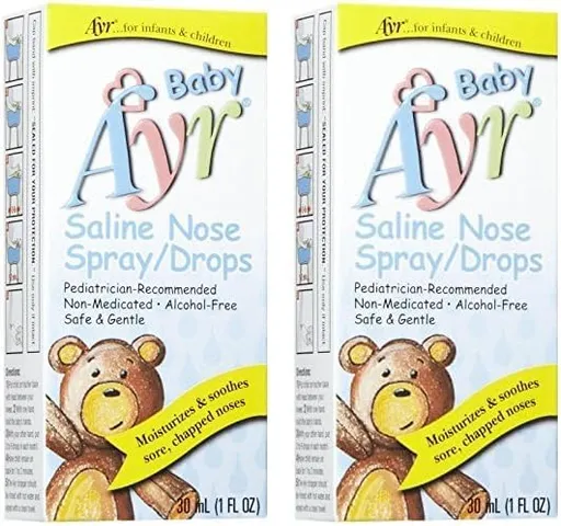 (có bill nhập) Nước muối vô trùng, làm sạch mũi cho bé Ayr Baby 30ml