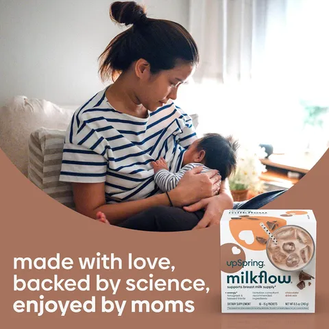 Ngũ Cốc Lợi Sữa Upspring Milkflow Fenugreek - Kích Thích Tiết Sữa Mẹ, Hỗ Trợ Năng Lượng Với Electrolytes - Hàng Mỹ 16 Gói