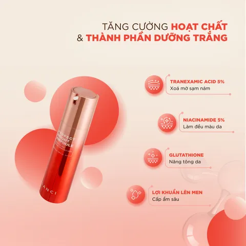 Bộ đôi Serum mờ nám 50ml và Kem dưỡng trắng 50ml LANCI dưỡng da trắng mướt